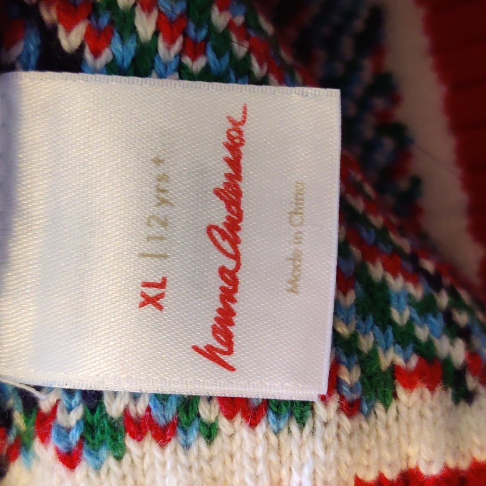 Hanna Andersson Multicolor Knit Beanie Size XL Nwot - Picture 4 of 4